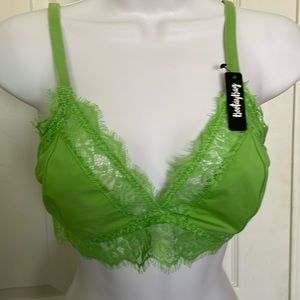 New with tag green lace bra bralette size M BootayBag